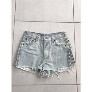 Stylish Light Blue Denim Women Shorts